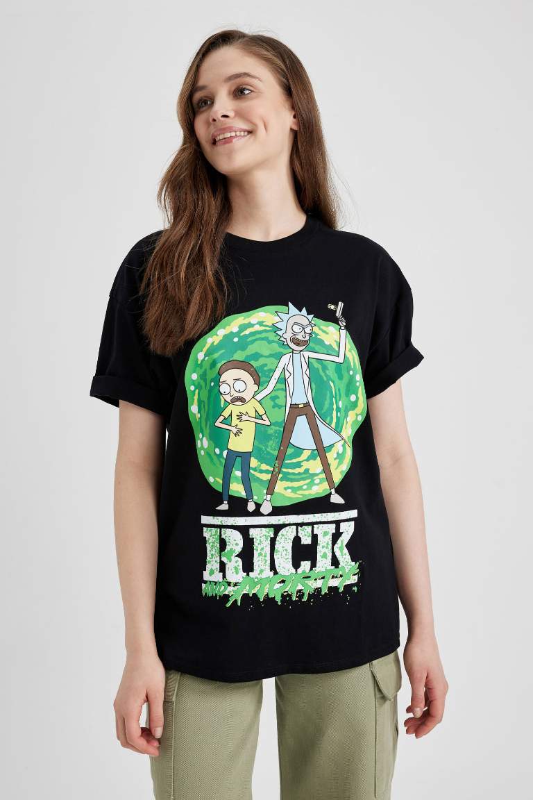 Coool Rick and Morty Oversize Fit Kısa Kollu %100 Pamuk Tişört