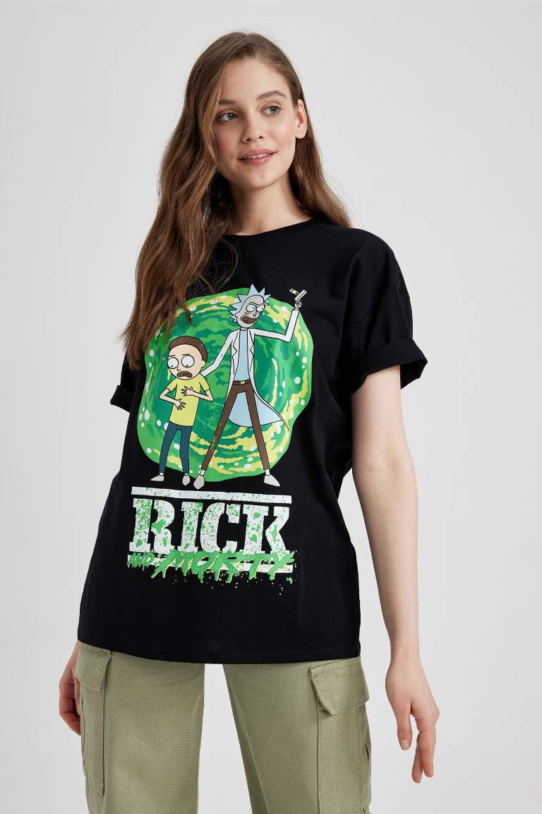 Coool Rick and Morty Oversize Fit Kısa Kollu %100 Pamuk Tişört