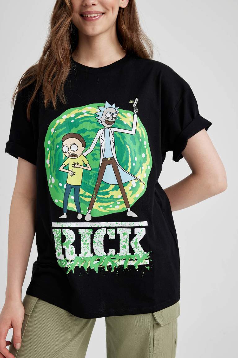 Coool Rick and Morty Oversize Fit Kısa Kollu %100 Pamuk Tişört