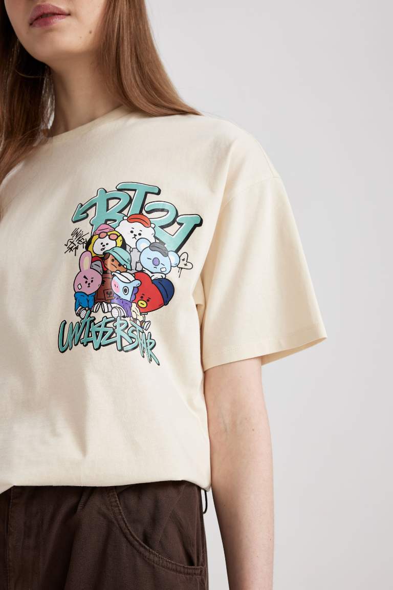 Coool BT21 Oversize Fit Kısa Kollu %100 Pamuk Tişört