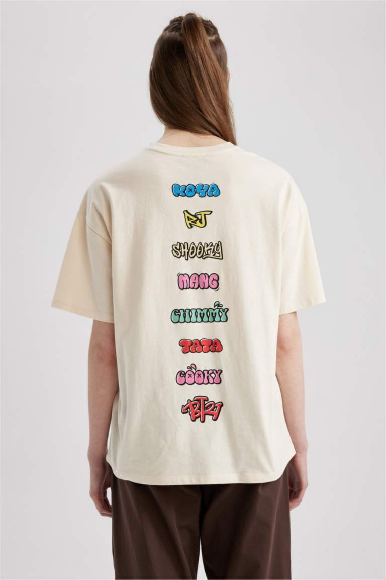 Coool BT21 Oversize Fit Kısa Kollu %100 Pamuk Tişört