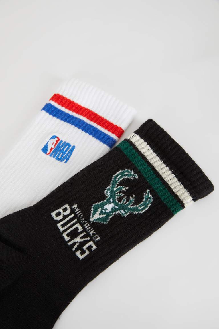 Erkek NBA Current Teams 2'li Pamuklu Uzun Çorap