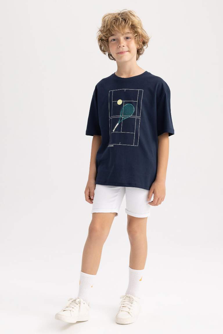 Oversize Fit Printed Short Sleeve T-Shirt