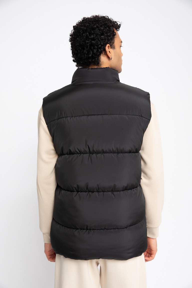 Slim Fit Dik Yaka Şişme Yelek