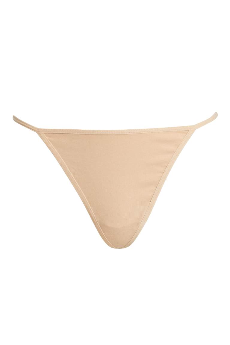 Beige WOMAN Fall in Love 3 Piece String Packed Slip Panties 3057435 ...