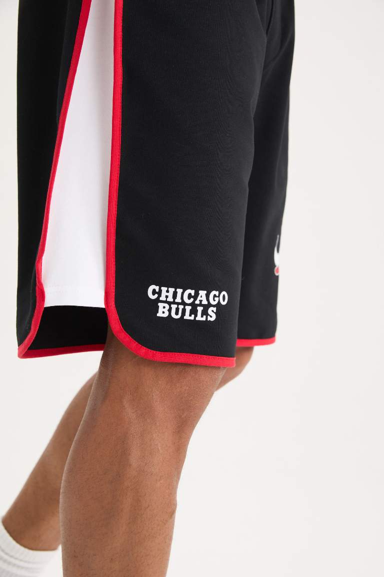 DeFactoFit NBA Chicago Bulls Standard Fit Shorts