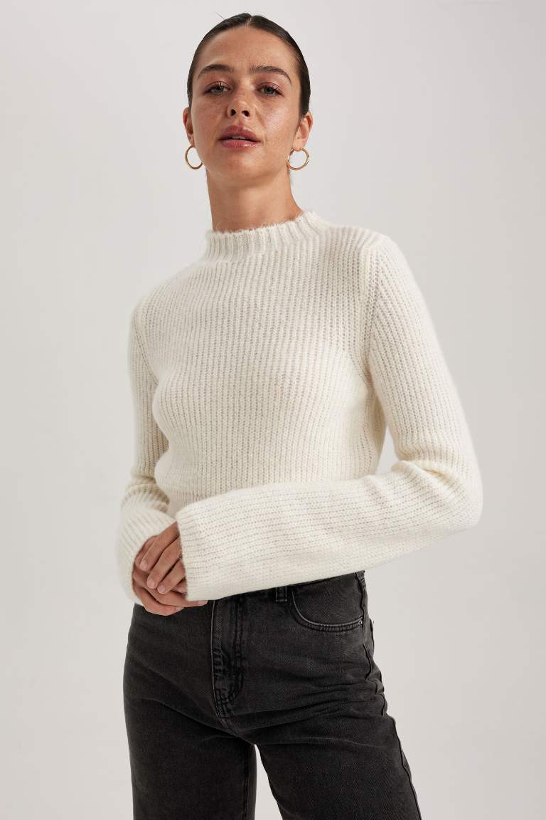 Slim Fit Half Turtleneck Thessaloniki Fabric Pullover