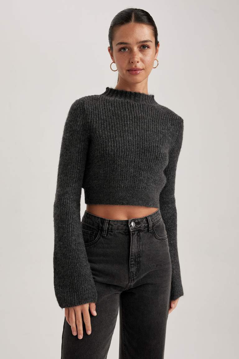 Slim Fit Half Turtleneck Thessaloniki Fabric Pullover