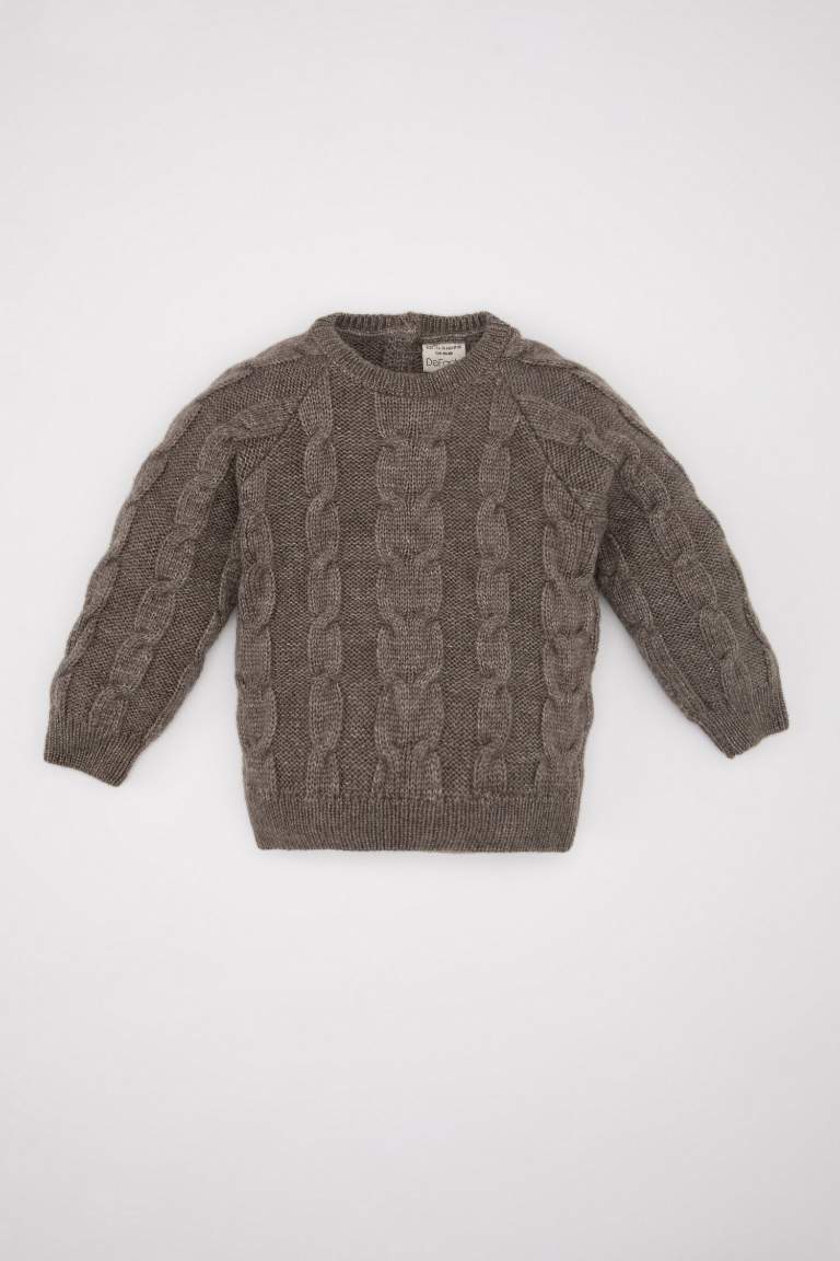 Baby Boy Crew Neck Knitted Pullover