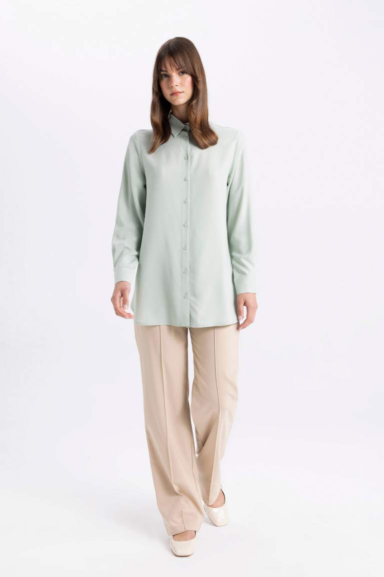 Regular Fit Long Sleeve Shirt Tunic