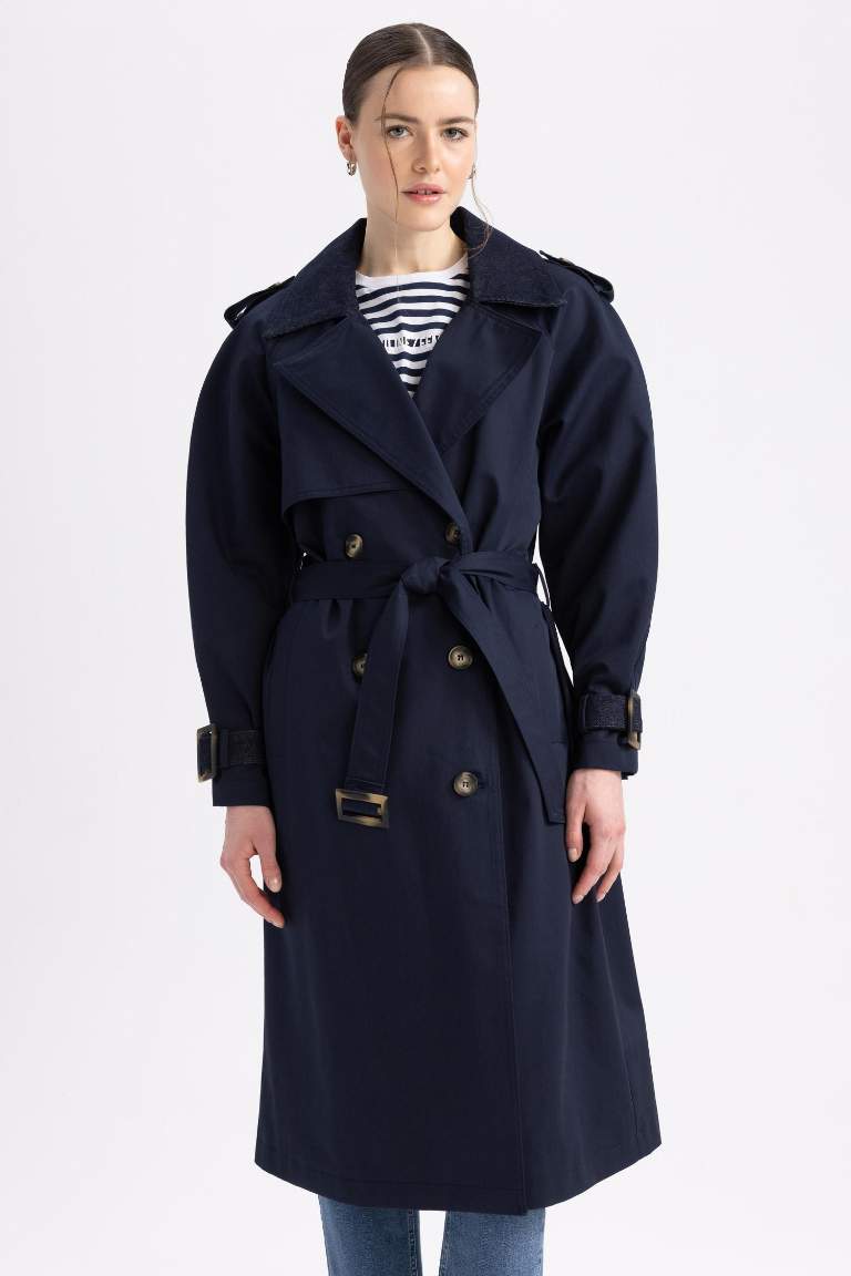 Sorbet X DeFacto Regular Fit Trench Coat