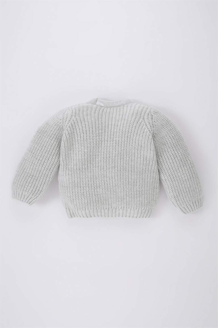 Pull Homme Marks & Spencer Taille M - Gris, Col Rond, Coupe Régulière, Coton Doux