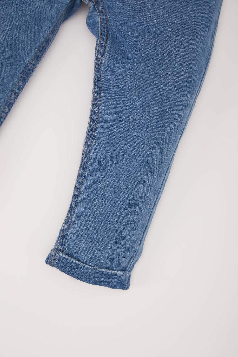 Boy Boy Elastic Waist Straight Leg Jeans