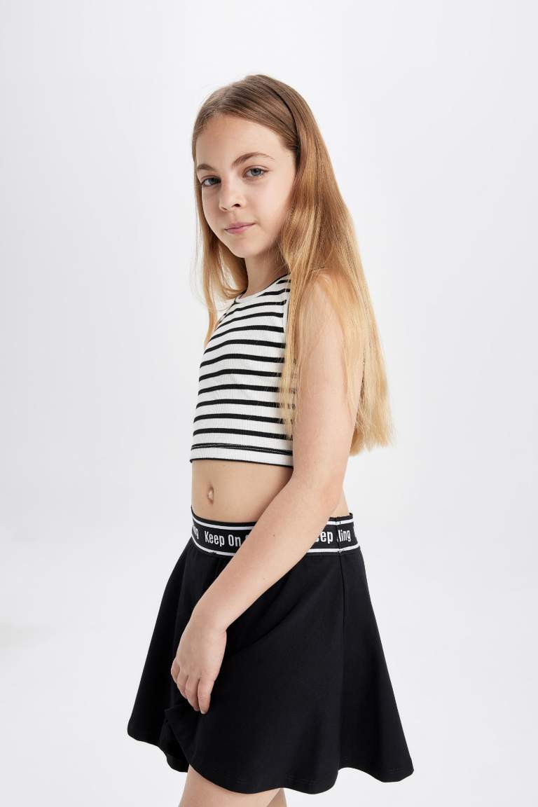 Girl Combed Cotton Shorts Skort