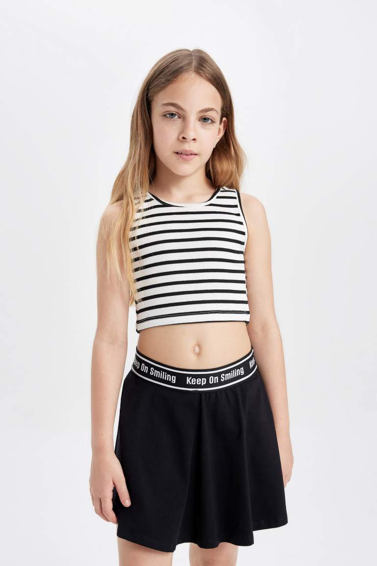 Girl Combed Cotton Shorts Skort