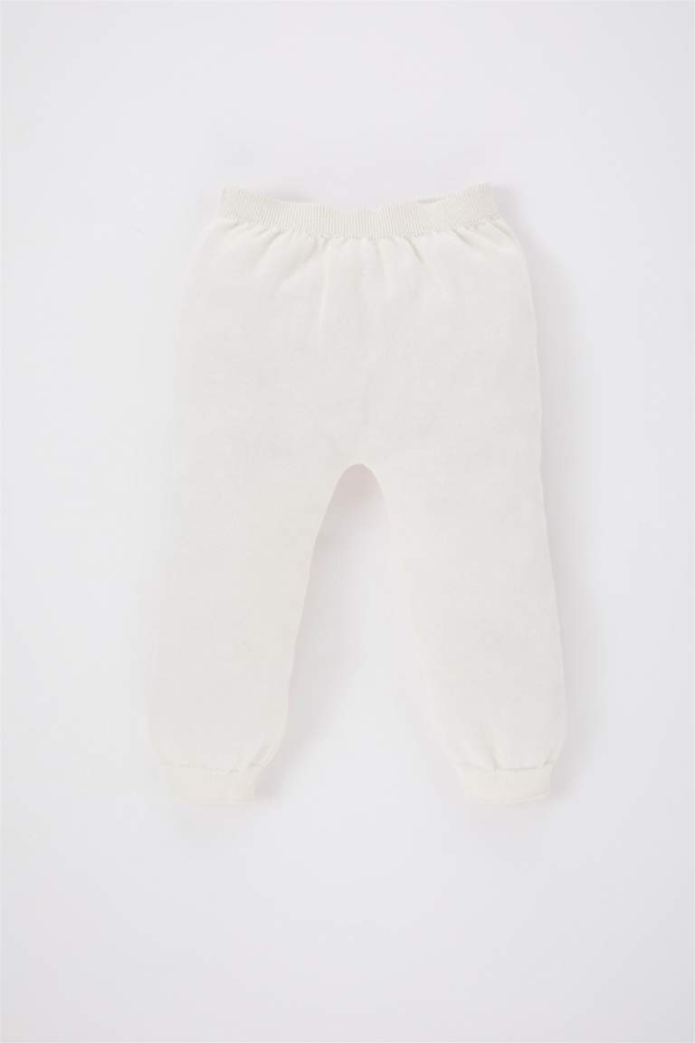 طقم بناتي قطن بياقة مستديرة - قطعتين