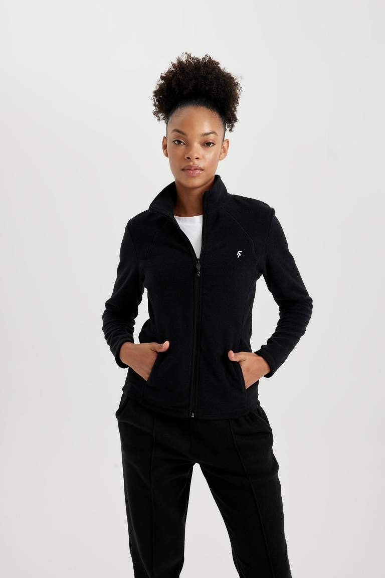 DeFactoFit Standard Fit Double Pocket Polar Cardigan