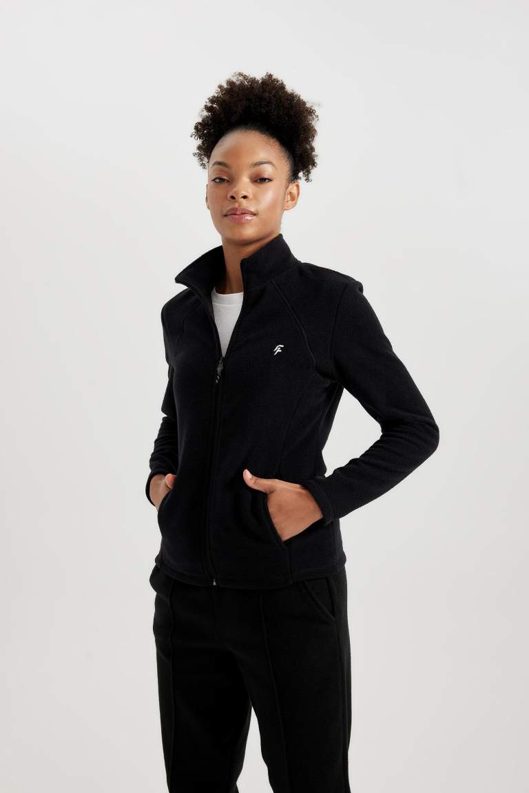 DeFactoFit Standard Fit Double Pocket Polar Cardigan