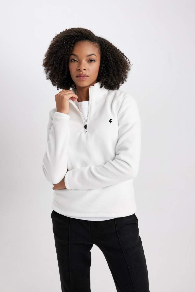 DeFactoFit Standard Fit Fleece Sweatshirt