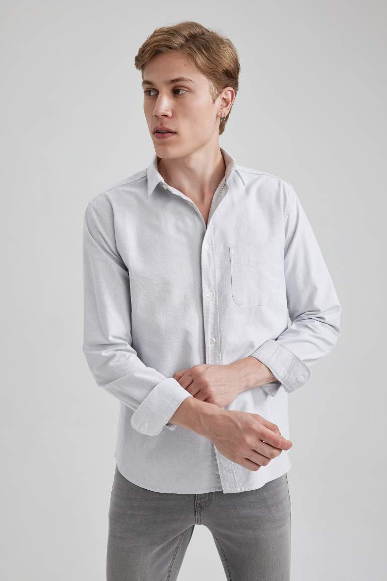 Regular Fit Oxford Long Sleeve Shirt