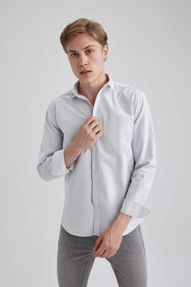 Regular Fit Oxford Long Sleeve Shirt