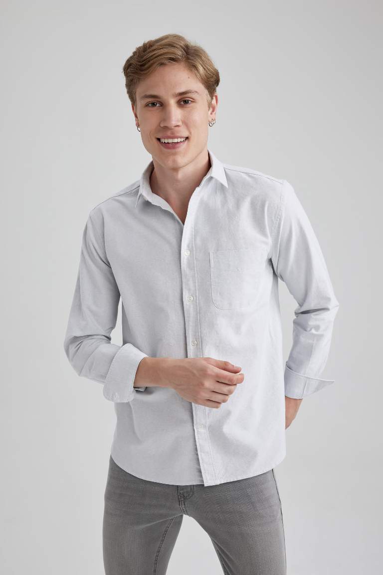 Regular Fit Oxford Long Sleeve Shirt