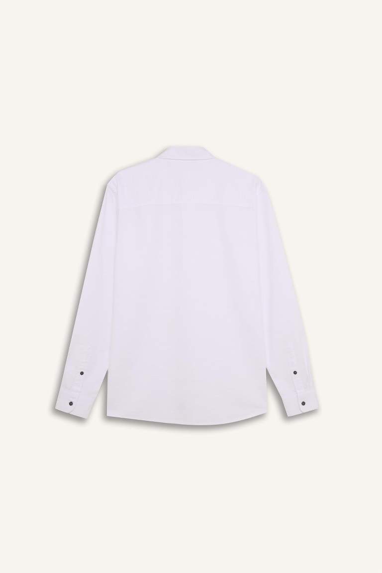 Slim Fit Cotton Long Sleeve Shirt