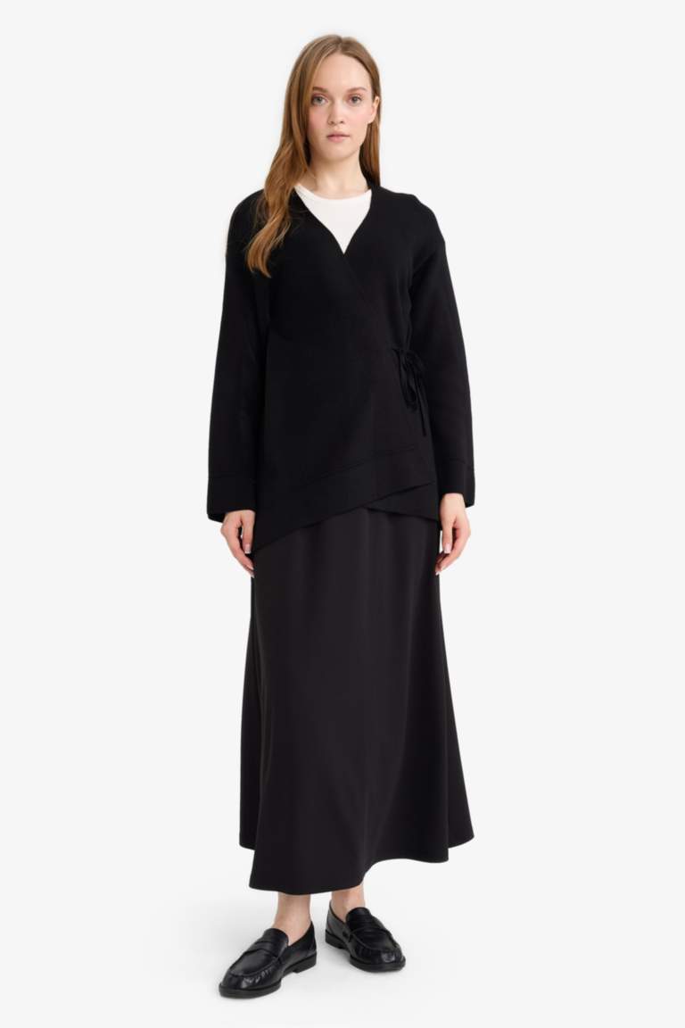 A Kesim Krep Maxi Etek