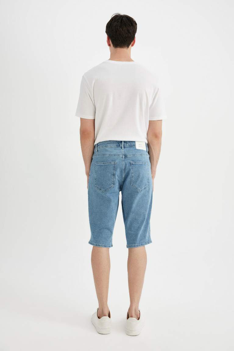 Regular Fit Jean Bermuda Shorts