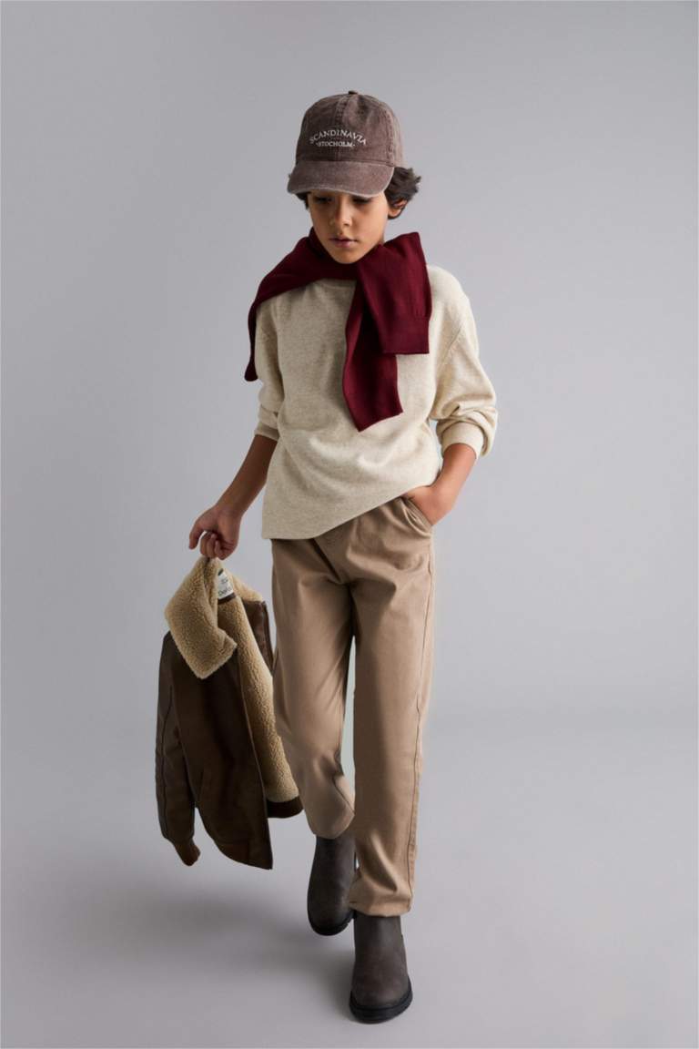 Boy Regular Fit Crew Neck Pullover