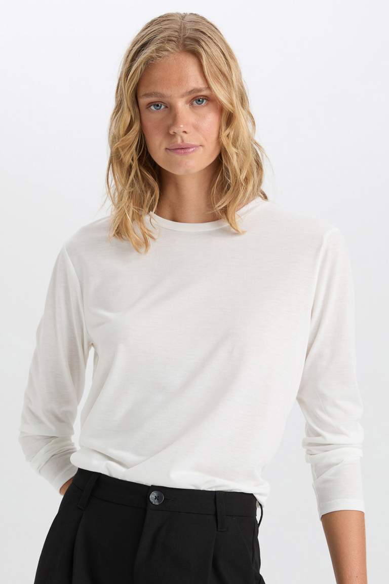 Regular Fit Crew Neck Basic Casual T-Shirt