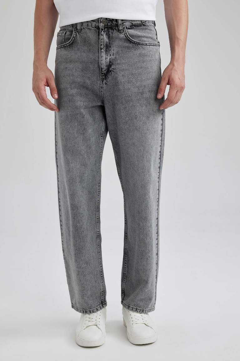 Baggy Geniş Kalıp Normal Bel Geniş Paça Jean Pantolon