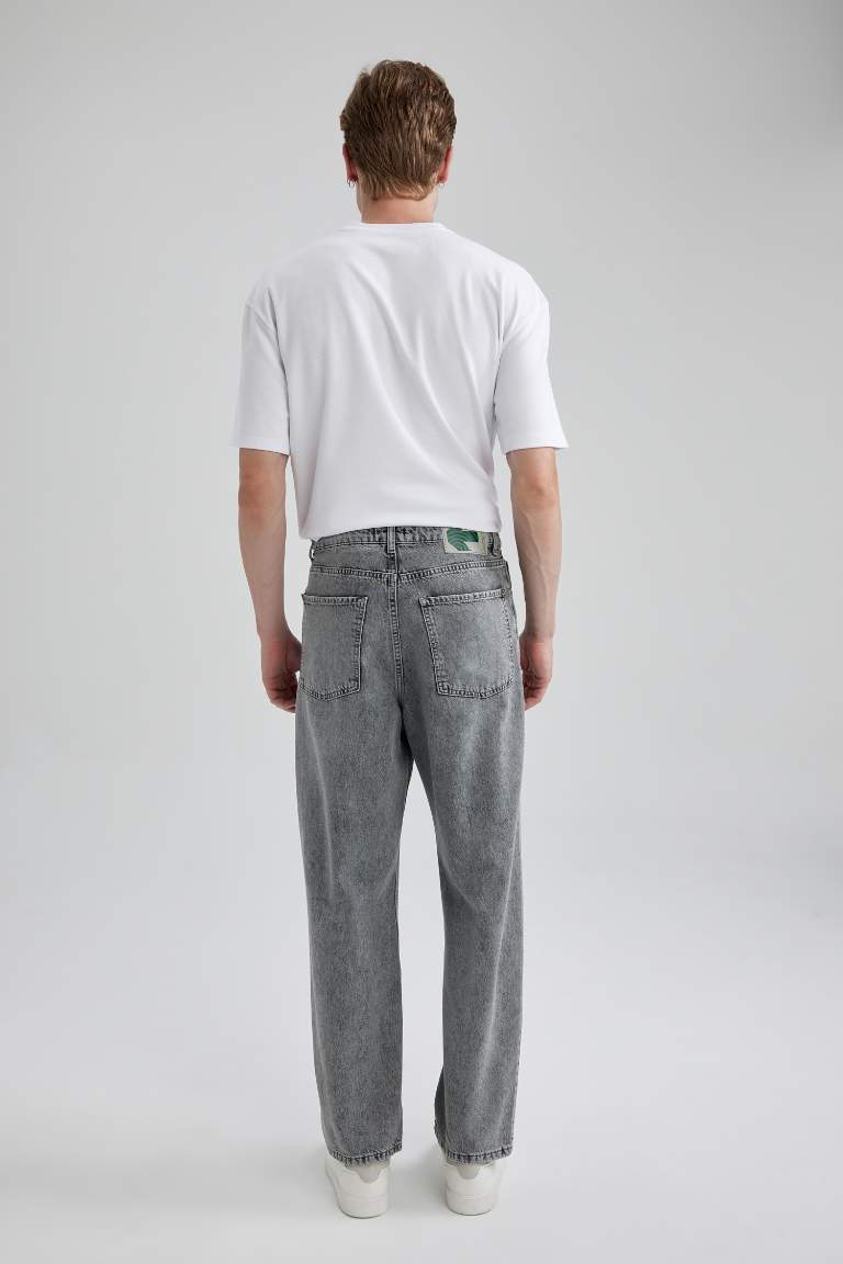 Baggy Geniş Kalıp Normal Bel Geniş Paça Jean Pantolon