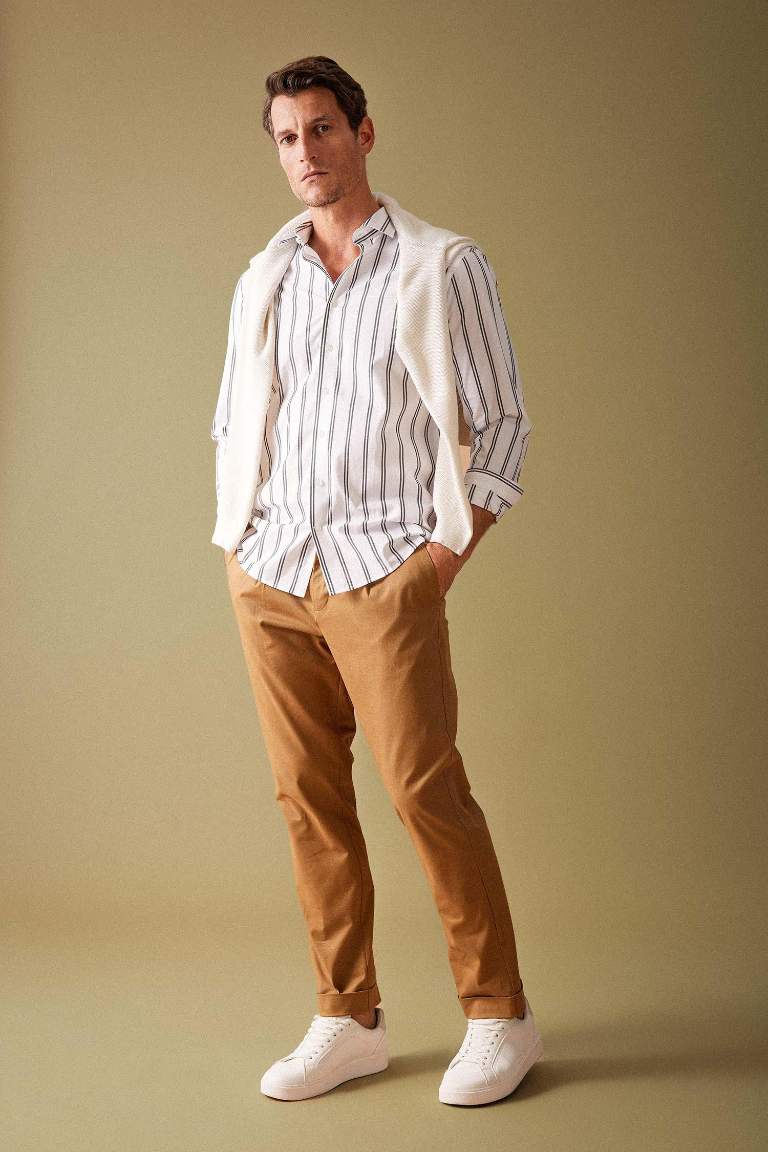 Gabardin Pantolon Tailored Regular Fit Cepli Duble Paça
