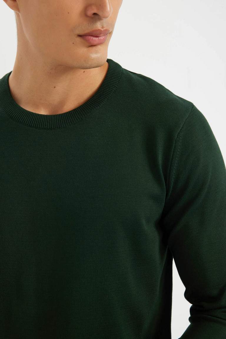 Standard Fit Crew Neck Basic Knitwear Pullover