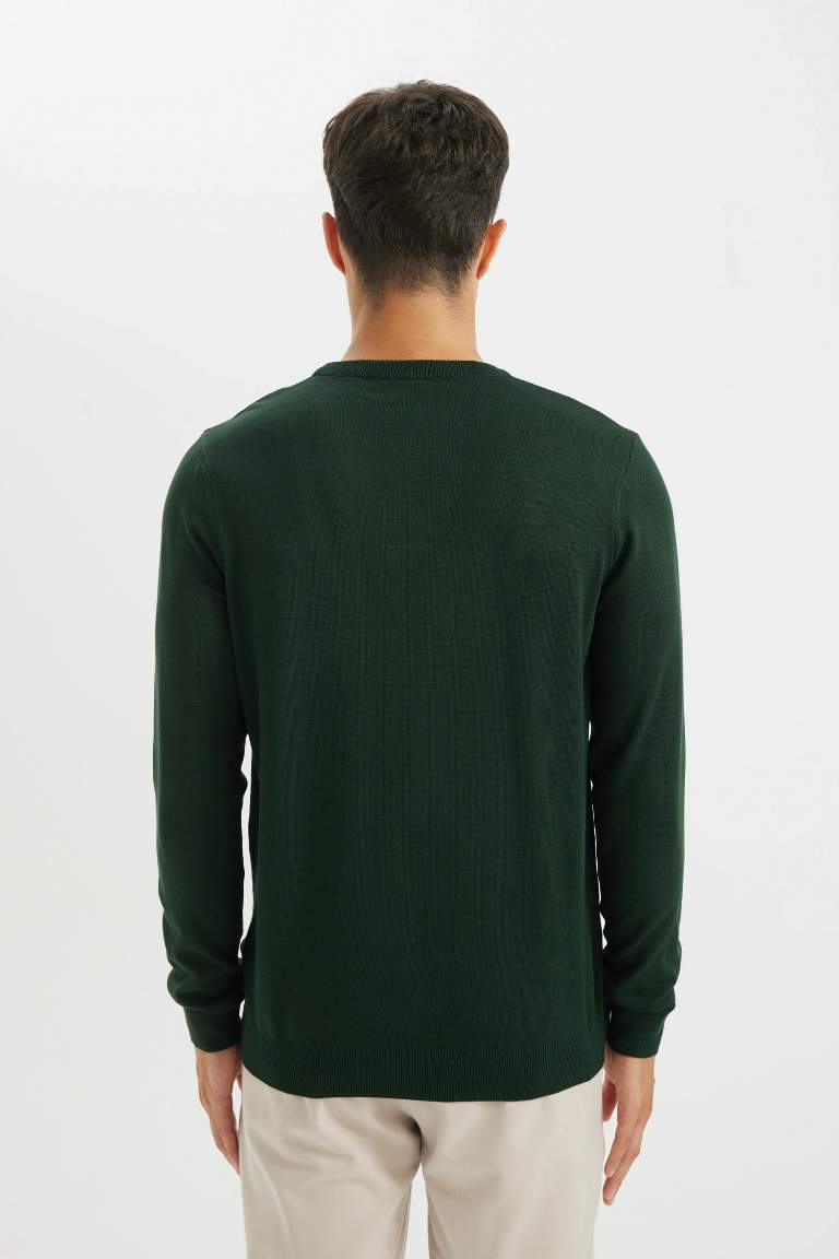 Standard Fit Crew Neck Basic Knitwear Pullover