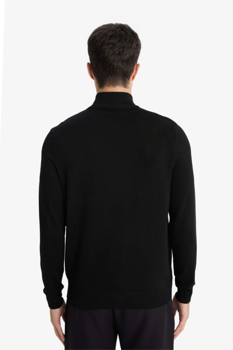 қалыпты пішім ұзартылған мойынжейде трикотаж Пулловер