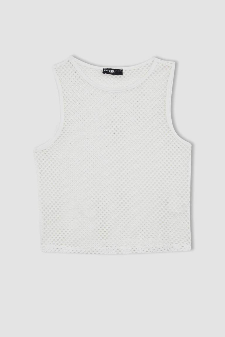 Fitted Mesh Undershirt