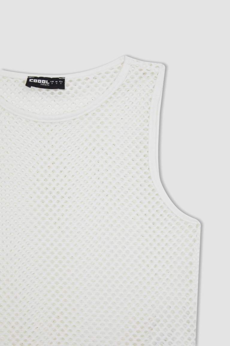 Fitted Mesh Undershirt