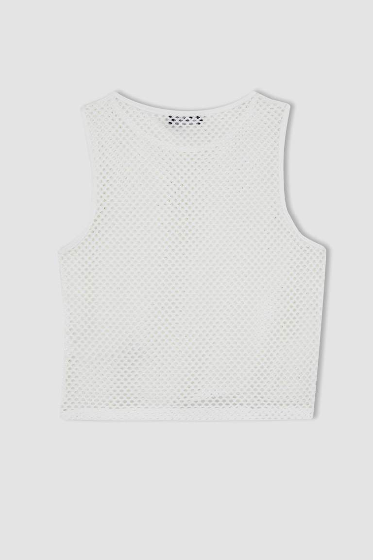 Fitted Mesh Undershirt