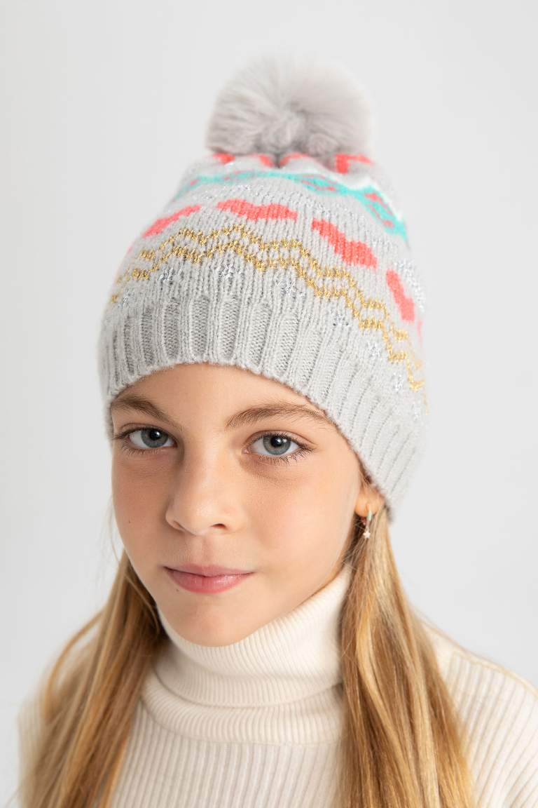 Girl Pompom Knitwear Beret