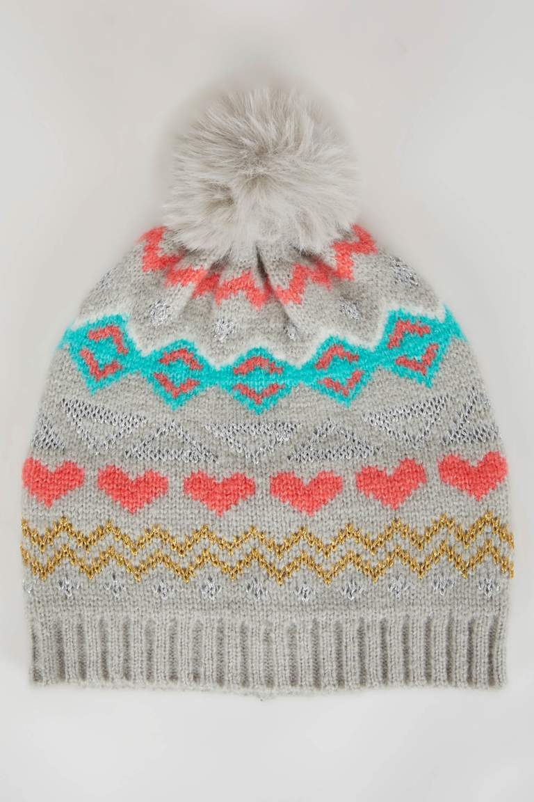 Girl Pompom Knitwear Beret