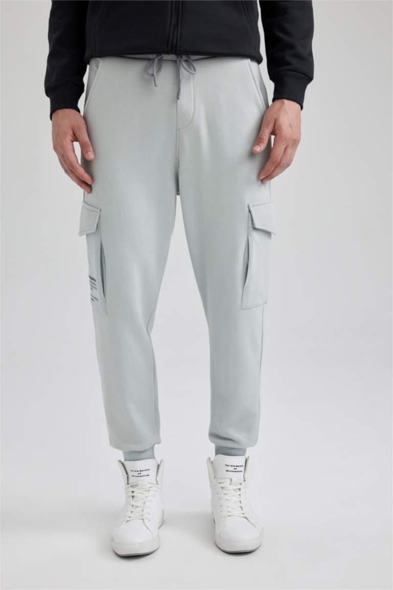 Regular Fit Rib Hem With Cargo Pocket Trousers