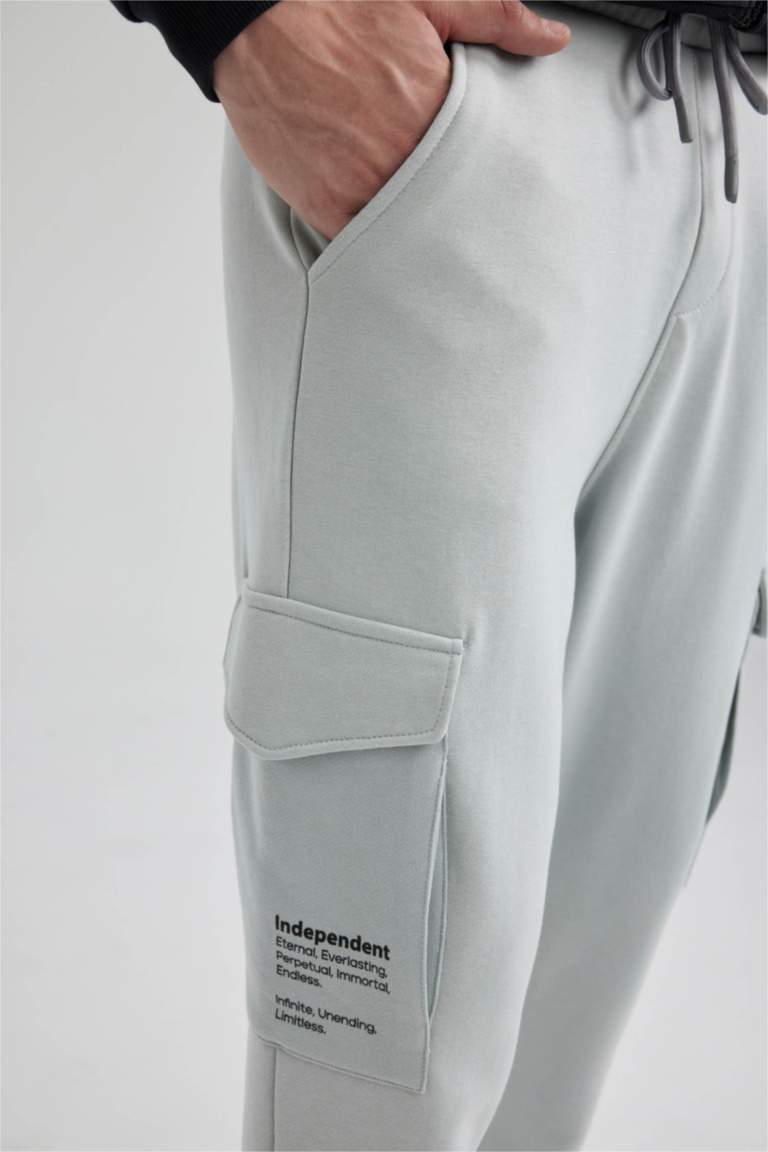 Regular Fit Rib Hem With Cargo Pocket Trousers