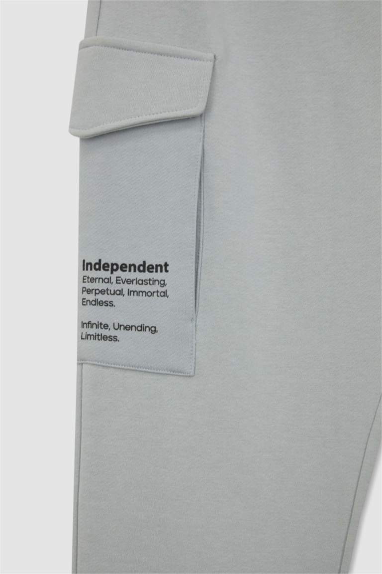 Regular Fit Rib Hem With Cargo Pocket Trousers