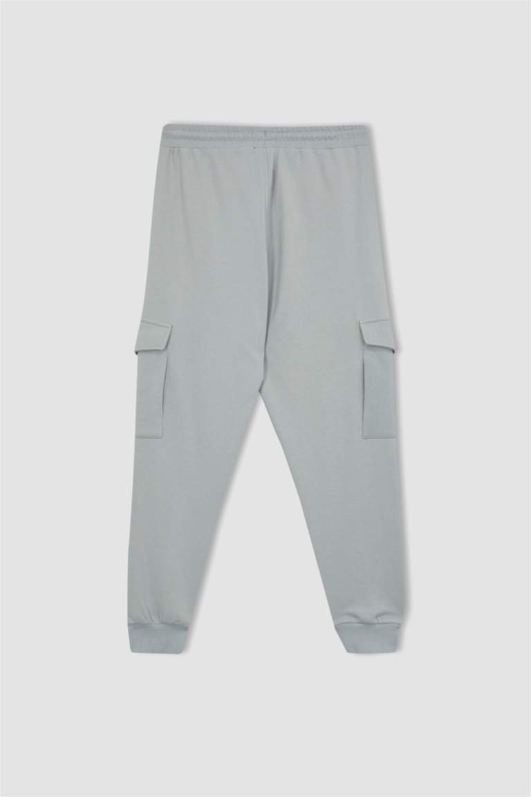 Regular Fit Rib Hem With Cargo Pocket Trousers