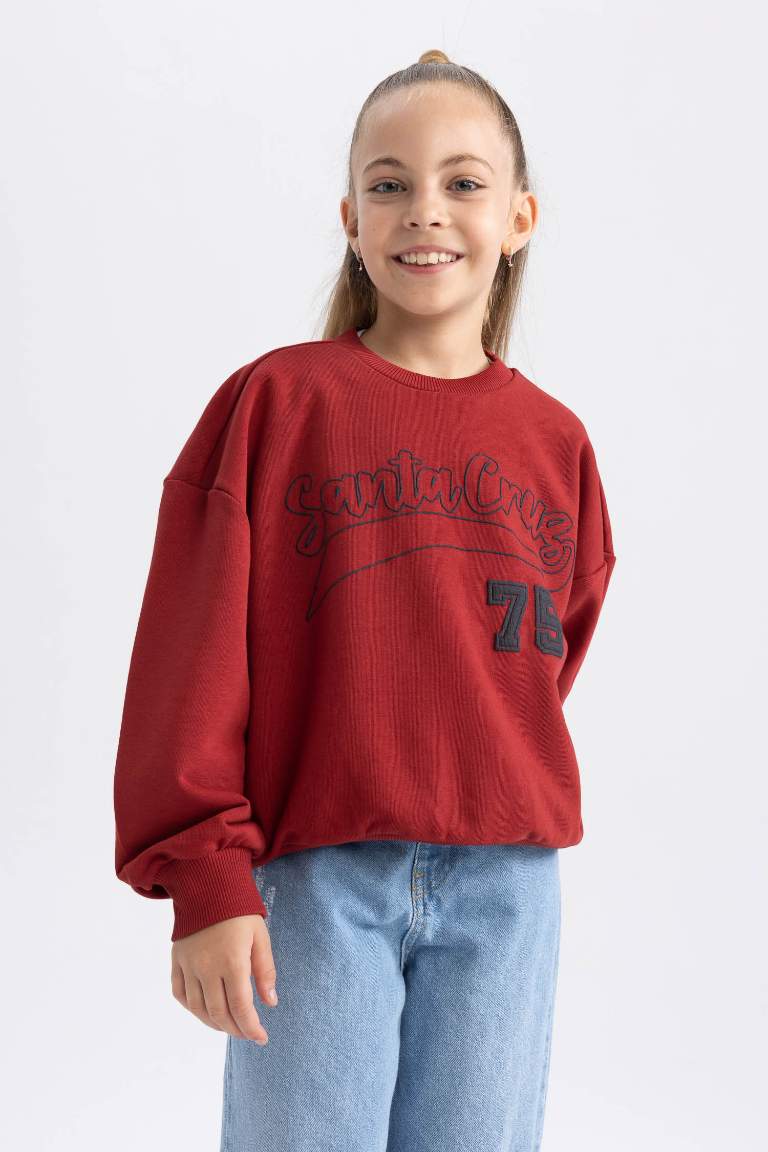 Girl Oversize Fit Thick Sweatshirt