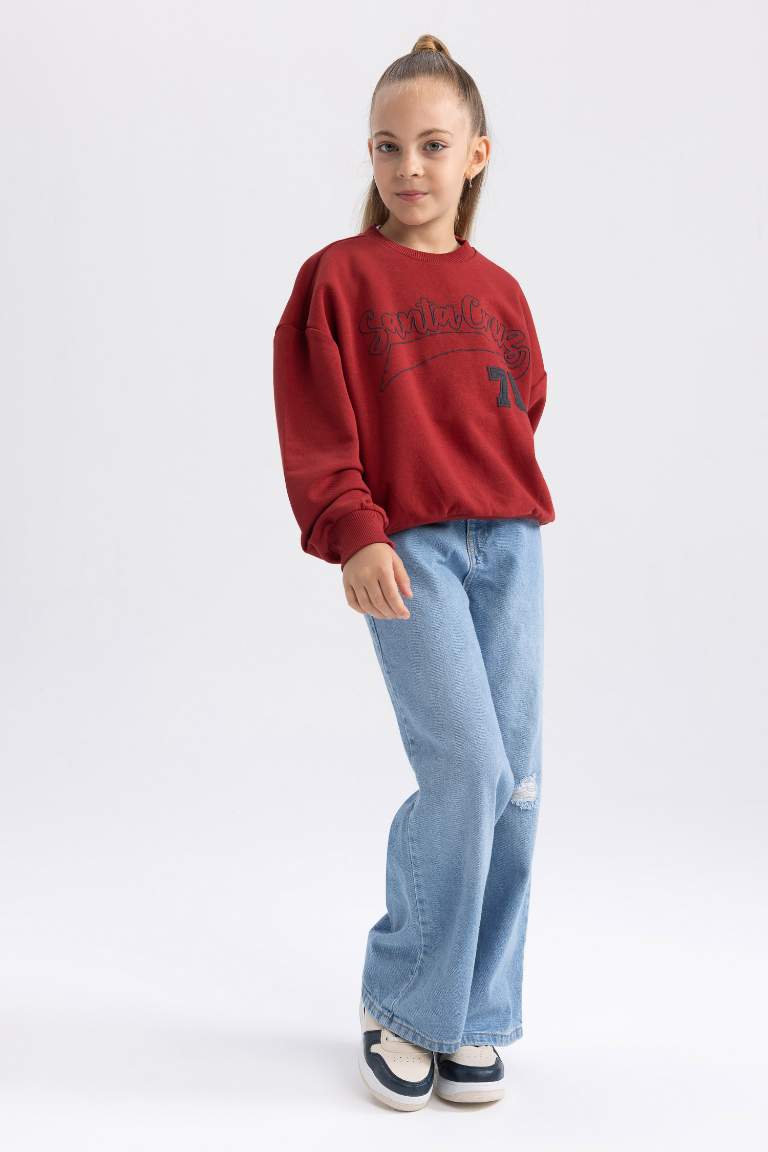 Girl Oversize Fit Thick Sweatshirt