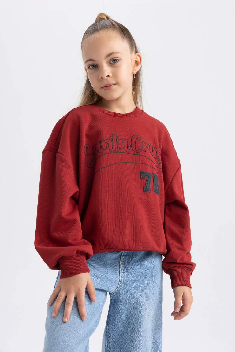 Girl Oversize Fit Thick Sweatshirt