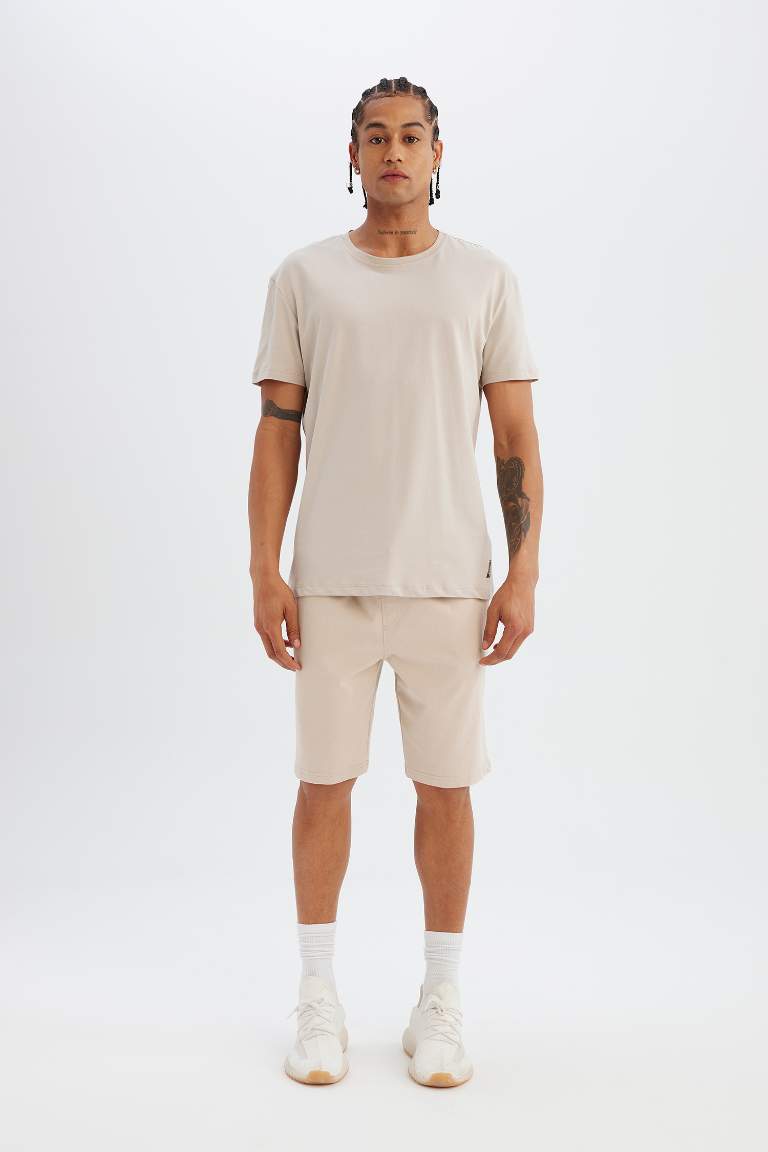 DeFactoFit Standard Fit Crew Neck Printed T-Shirt